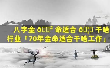 八字金 🌲 命适合 🦄 干啥行业「70年金命适合干啥工作」